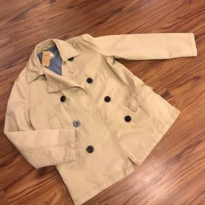 Tan double breasted coat
